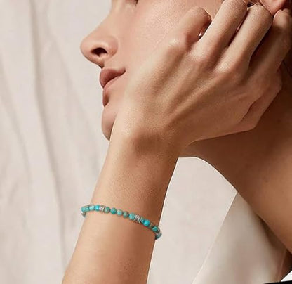 Beaded Bracelet Adjustable Stone String Bracelet Bohemian Colorful Beads Strand Bracelets for Women