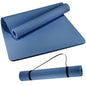 Extra Wide Yoga Mat 72" x 32", 6mm Non Slip TPE Exercise Mat with Carrying Strap, Large Workout Mat for Yoga, Pilates, Stretching, HIIT & Home Gym - color: Dark Blue