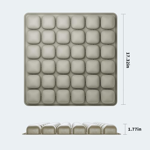Travel Cushion, 3D Inflatable Airplane Seat Cushion, Car Portable Breathable Comfort Cushion,Office Wheelchair Pad, Camping Seat Mat (Khaki-36) - color: Khaki-36
