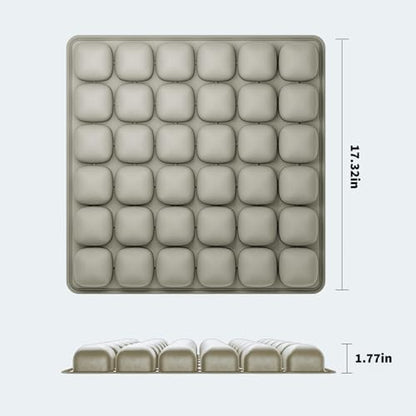 Travel Cushion, 3D Inflatable Airplane Seat Cushion, Car Portable Breathable Comfort Cushion,Office Wheelchair Pad, Camping Seat Mat (Khaki-36) - color: Khaki-36