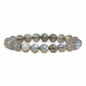 Justinstones Gem Semi Precious Gemstone 10mm Round Beads Stretch Bracelet 7 Inch Unisex - color: A Grade Labradorite