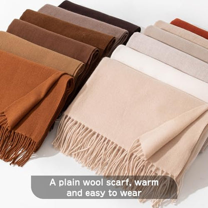 Sumolux Scarf for Women Pashmina Shawls Wraps for Evening Dresses Wedding Bridesmaid Gifts Winter Warm Soft Scarves - color: Oatmeal