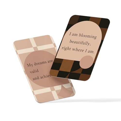 Affirmation Cards for Black Women – 60 Positive Daily Empowerment Cards with Display Stand, Self-Care & Confidence Deck, Inspirational Self Care Cards with Positive Quotes, Gifts for Black Women, Motivational Gift Set