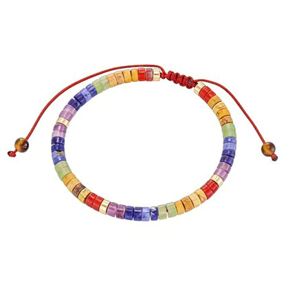 HUTIMY Chakra Bracelets for Women Jewelry Ornament Spiritual 7 Chakras Healing Crystals Gifts Meditation Bracelet