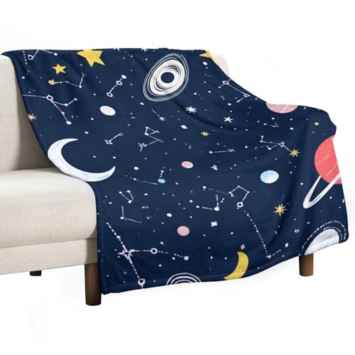 Fashion Flannel Blanket Thick Chair Bedspreads Cover for Men and Women Space Galaxy Constellation Zodiac Starry Night Stars - color: Color291, size: 30"x40"