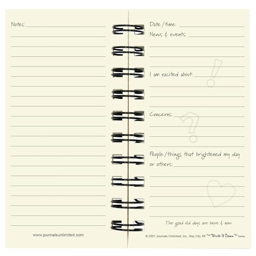 Write it Down series by Journals Unlimited, Guided Journal, Me, A Personal Journal, Mini-Size 3”x5.5”, Kraft Hard Cover, Made in USA