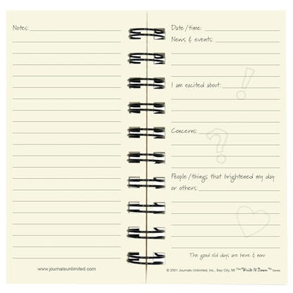 Write it Down series by Journals Unlimited, Guided Journal, Me, A Personal Journal, Mini-Size 3”x5.5”, Kraft Hard Cover, Made in USA