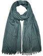 Women Summer Scarfs Lightweight Large Long Gauze Shawl Linen Beach Wrap Plain 75”×43” - color: Dark Green