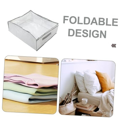 ABOOFAN Multi-Purpose Storage Bag with Handles Non-Woven Fabric Dustproof Organizer for Clothes and Blankets for Home and Travel Large Capacity