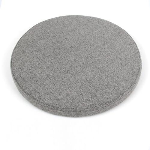 Janpanese Round Meditation Cushions,Memory Foam Seat Cushion Floor Cushion,Cotton Linen Non Slip Chair Pad,Office Kitchen Dining Chair Cushion(28cm, Gray) - color: Gray, size: 28cm