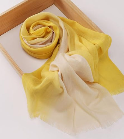 Women's Cotton Scarves Lady Light Soft Fashion Solid Scarf Wrap Shawl - color: 8 # Yellow Beige