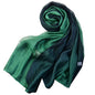 Cotton Silk Scarf Elegant Soft Wraps Color Shade Scarves for Women - color: Dark Green