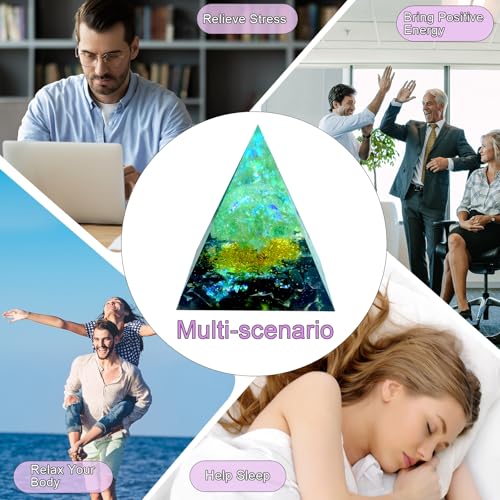 Tree of Life Orgone Pyramid,Natural Green Strawberry&Obsidian Orgonite Healing Crystal Pyramid,Crystal Stone Positive Reiki Energy Generator Collection Wealth Lucky Meditation Tool(6cm) - color: Black
