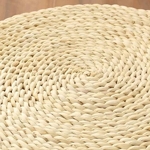 Pack Of 2 Natural Yoga Mats Straw Meditation And Worship Tatami Round Woven Meditation Flat Mat Floor Chair Cushion Zen Yoga Practice Decoration - size: 40cm