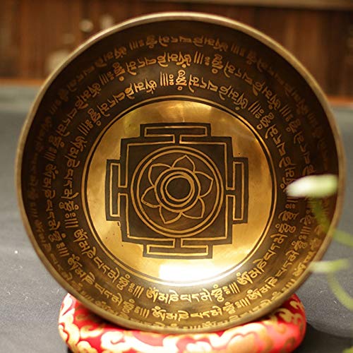 Nepal Tibetan Sing Bowl Himalayan Buddhist Yoga Singing Bowl Fengshui Large size Handmade Home decor tibetan(22CM) - size: 22CM