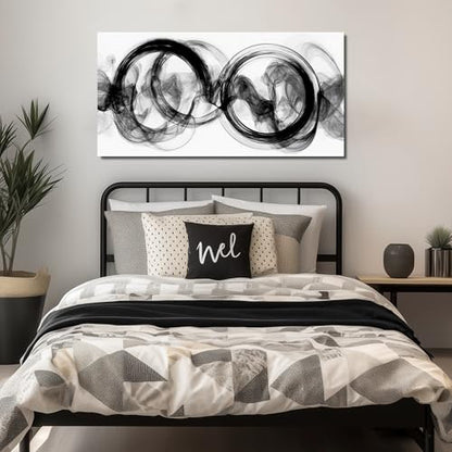 Abstract Wall Art for Living Room Black and White Wall Decor for Bedroom Modern Prints Wall Art for Office 20 x 40 Inch - size: 40"L x 20"W