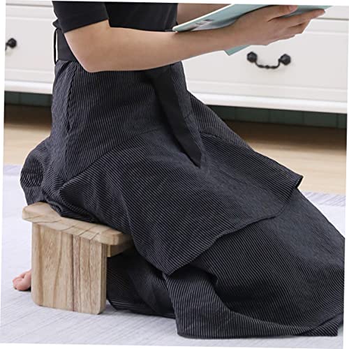 VICASKY Stool Foldable Wooden Bench Portable Zen Seat for and Prayer Non-Slip Design Suitable for Home Use