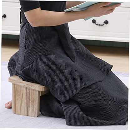 VICASKY Stool Foldable Wooden Bench Portable Zen Seat for and Prayer Non-Slip Design Suitable for Home Use