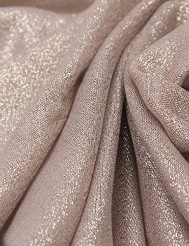 PANTONIGHT Women's Sparkling Metallic Evening Shawl Lightweight Wedding Shawl Extra Large Dressy Shawls and Wraps for Party