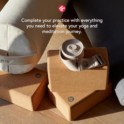 Manduka Shala Yoga Rug 71" - Outdoor Yoga & Meditation | Foldable & Machine Washable | Natural Cotton | Handmade | 71 x 26 inches - color: Black Heather