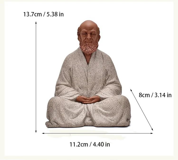 Desktop Decoration Zen Purple Sand Buddha Ornaments Home Living Room Tea Room Ceramic Handicrafts Handmade Desktop Decor for Office