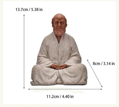 Desktop Decoration Zen Purple Sand Buddha Ornaments Home Living Room Tea Room Ceramic Handicrafts Handmade Desktop Decor for Office