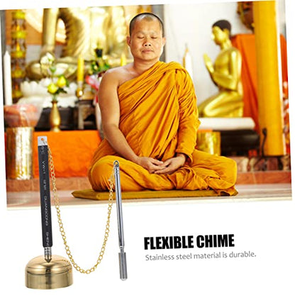 FAVOMOTO 3pcs Delicate Buddhist Chime Instrument for Meditation and Rituals Telescopic Design Essential Accessory for Temple Activities for and Mindfulness Practices