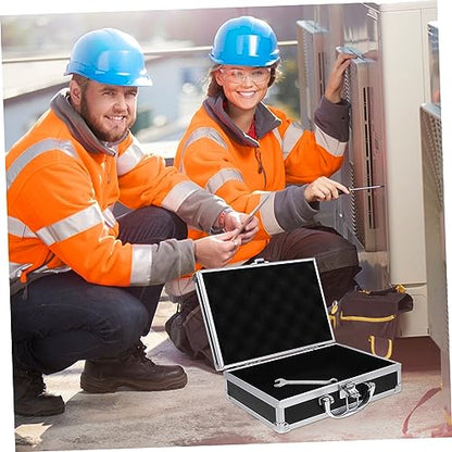 Multifunctional Aluminum Alloy Briefcase Portable Box Durable Storage Case for Home Office and Travel Shockproof Organizer for Instruments