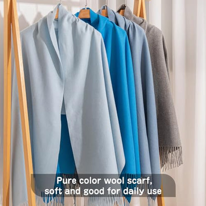 Sumolux Scarf for Women Pashmina Shawls Wraps for Evening Dresses Wedding Bridesmaid Gifts Winter Warm Soft Scarves - color: Sea Blue