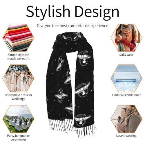 Supdreamc Cashmere Feel Scarf Soft Women Warm Cozy Scarves Multiple Colors - color: Picture (137)