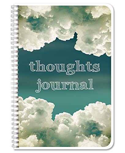 BookFactory Thoughts Journal Thought Diary Log Book, 100 Pages - 6'' x 9'', Durable Thick Translucent Cover, Wire-O Binding (Made in USA) - style: Thoughts Wire-O
