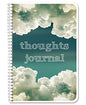 BookFactory Thoughts Journal Thought Diary Log Book, 100 Pages - 6'' x 9'', Durable Thick Translucent Cover, Wire-O Binding (Made in USA) - style: Thoughts Wire-O