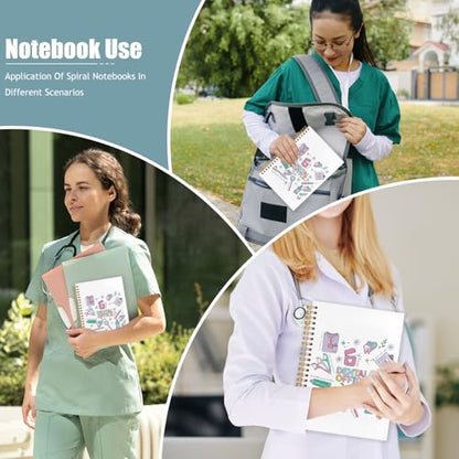 WUCHJ Dentist Gifts Notebook, Dental Hygienist Assistant Gifts Journal, Dental Doodle Spiral Notebook Journal for Note Taking, Dentist Office Supplies, 5.5x8.3 Inch - color: dentisit