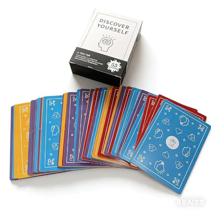 Discover Yourself Game Cards, A Tool to Recognize What You Need in Your Life, 53 Prompts, Gift for Friends