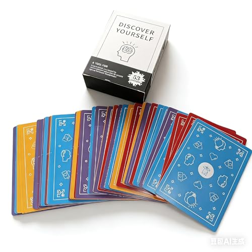 Discover Yourself Game Cards, A Tool to Recognize What You Need in Your Life, 53 Prompts, Gift for Friends