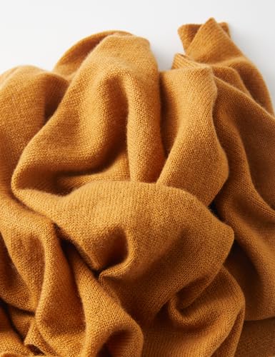 Soft Cashmere Blend Wrap Chic Scarf Stole for Women Wayfarer Travel Extra Large 87"x28" - color: Nuts Brown