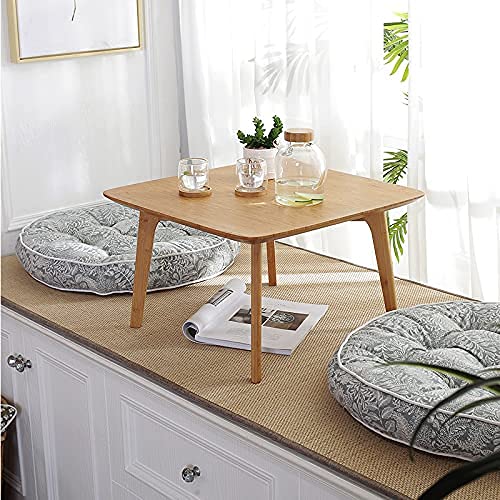 SRHWBF Meditation Cushion 23inch Round Floor Pillow Large Floor Cushion Yoga Cushion Cotton Linen Cushion for Indoors and Outdoors Terrace