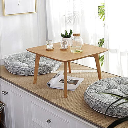 SRHWBF Meditation Cushion 23inch Round Floor Pillow Large Floor Cushion Yoga Cushion Cotton Linen Cushion for Indoors and Outdoors Terrace