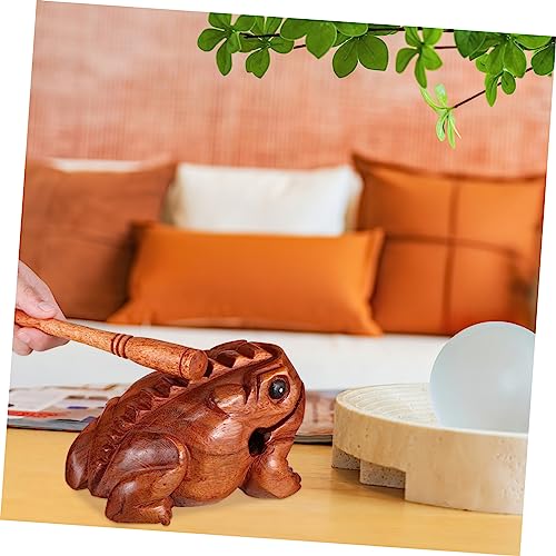 VICASKY 3pcs Wooden Sound Toad Pig Owl Music Percussion Instruments for Home Office Decoration Realistic Sounds Premium Craftsmanship