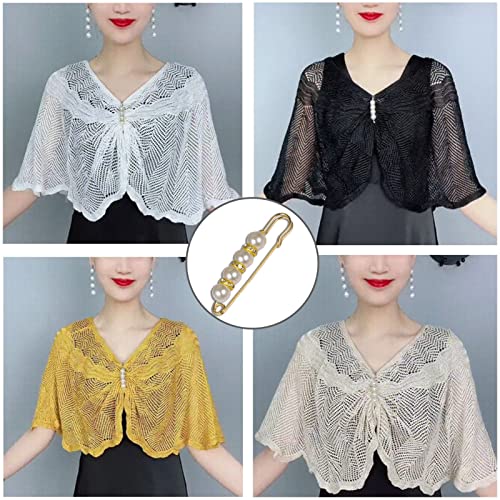 Knitted Sun-Proof Ice Silk Shawl, Summer Knitted Hollow-Out Poncho Cape Shawl, Knit Shawl Wrap for Women - color: Khaki