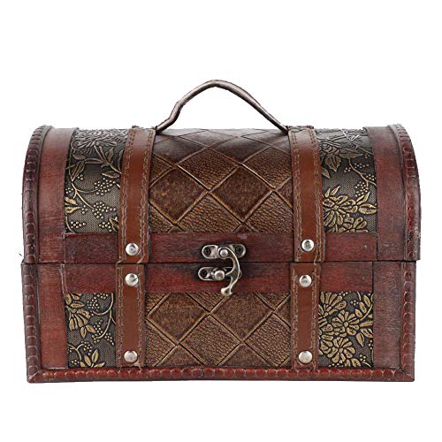 BBAUER Storage Box, Practical Vintage Elegant Jewelry Box, Wooden Large Capacity Clothing Stores Studios for Storing Jewelry and Small Things Teme Bars (Color : Lattice) - color: Lattice