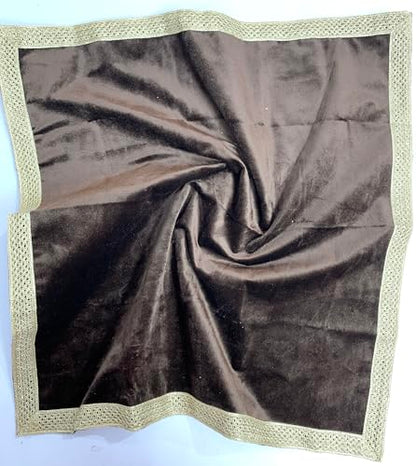 SMMS Spiritual Velvet Table Cloth Altar Tarot Spread (Brown, Medium- 61cm*61cm/ 24inch*24inch) - color: Brown, size: Medium- 61cm*61cm/ 24inch*24inch