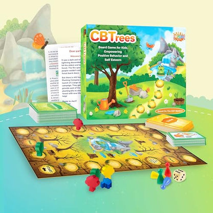 Mindful Land Mindfulness Cards for Kids - Positive Affirmations Cards for Kids Stress Reduction & CBTrees Therapy Game for Kids, Therapy Counseling Game Teaching About Ecology and Nature