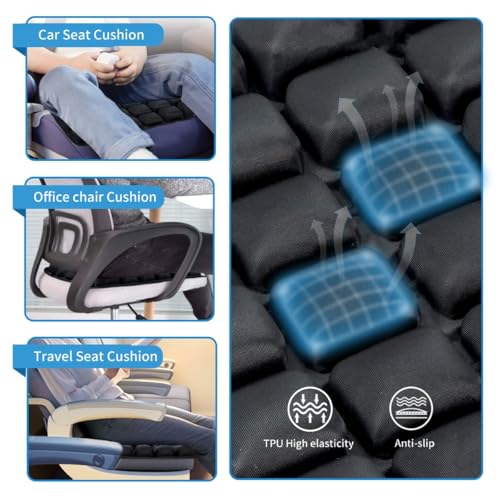 Travel Cushion Airplane Seat,Airplane Seat Cushion for Long Flights,Suppress Inflatable Seat Cushion,for Wheelchair,Car,Office (36 Air Bag) - size: 36 Air Bag