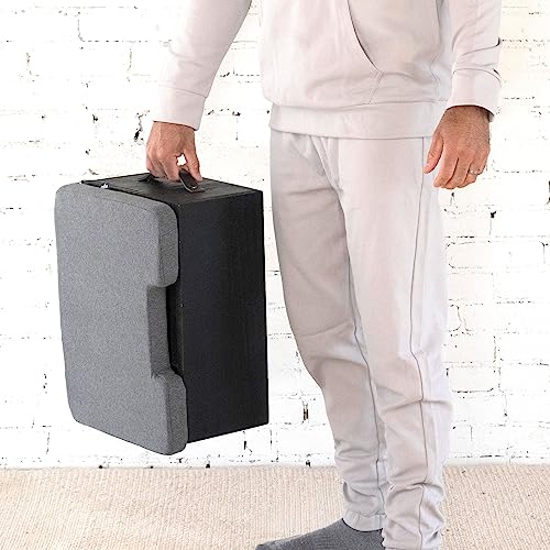 Floor Meditation Chair with Back Support | Posture Seat with Padded Leg Wedges, Foot Pad and Supportive Backrest | Portable Lightweight Meditation Floor Chair