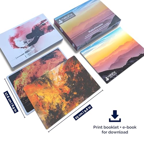metaFox "World of Emotions" B5 – 52 Coaching Cards for Emotional Intelligence, Team Building & Self-Reflection – Use as Self Reflection, Facilitation and Therapy Card Deck - color: Large World of Emotion