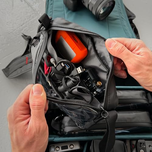 NEO Production Zipper Bags - Electronics & Camera Accessories Bag - Cable organizer, Gear Accessory Pouch, Travel Camera Essentials (Small, Black) - size: Small