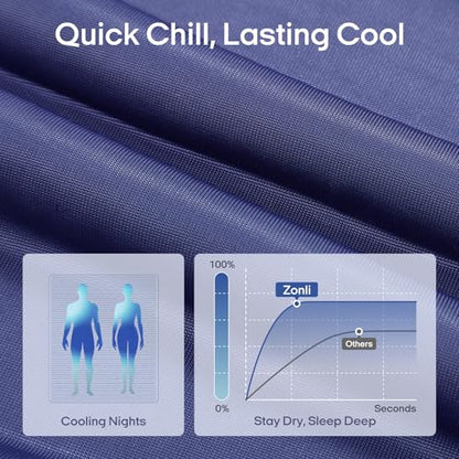 ZonLi Cooling Fitted Sheet for Tatami - 40"x80" Twin Size, Tatami Mattress Cover, Crisp Breathable Fitted Sheet with Non-Slip Bands (Navy Blue) - color: Navy Bule, size: Twin