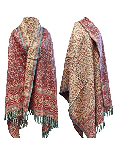 DUSTY PURPLE FLORAL SCARF LUXURY PREMIUM QUALITY HANDMADE FASHION SCAR MADE OF YAK WOOL Shawl Blanket stole unisex Travel Wrap Meditation Soft gift for her