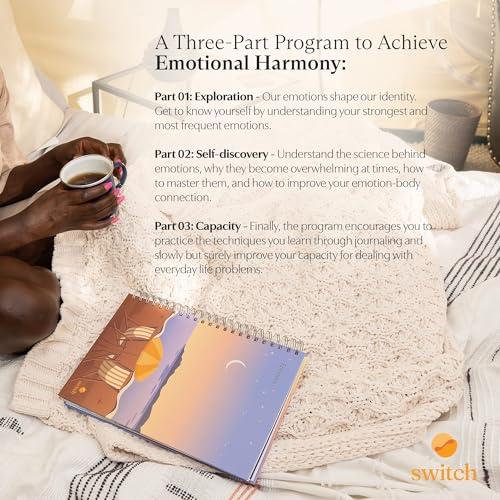 Switch Research Boundaries & Emotions Journals - Psychologist-Backed Manifestation Journals - Therapist Recommended Affirmation Journals - Beautiful Self Care Journals for Women